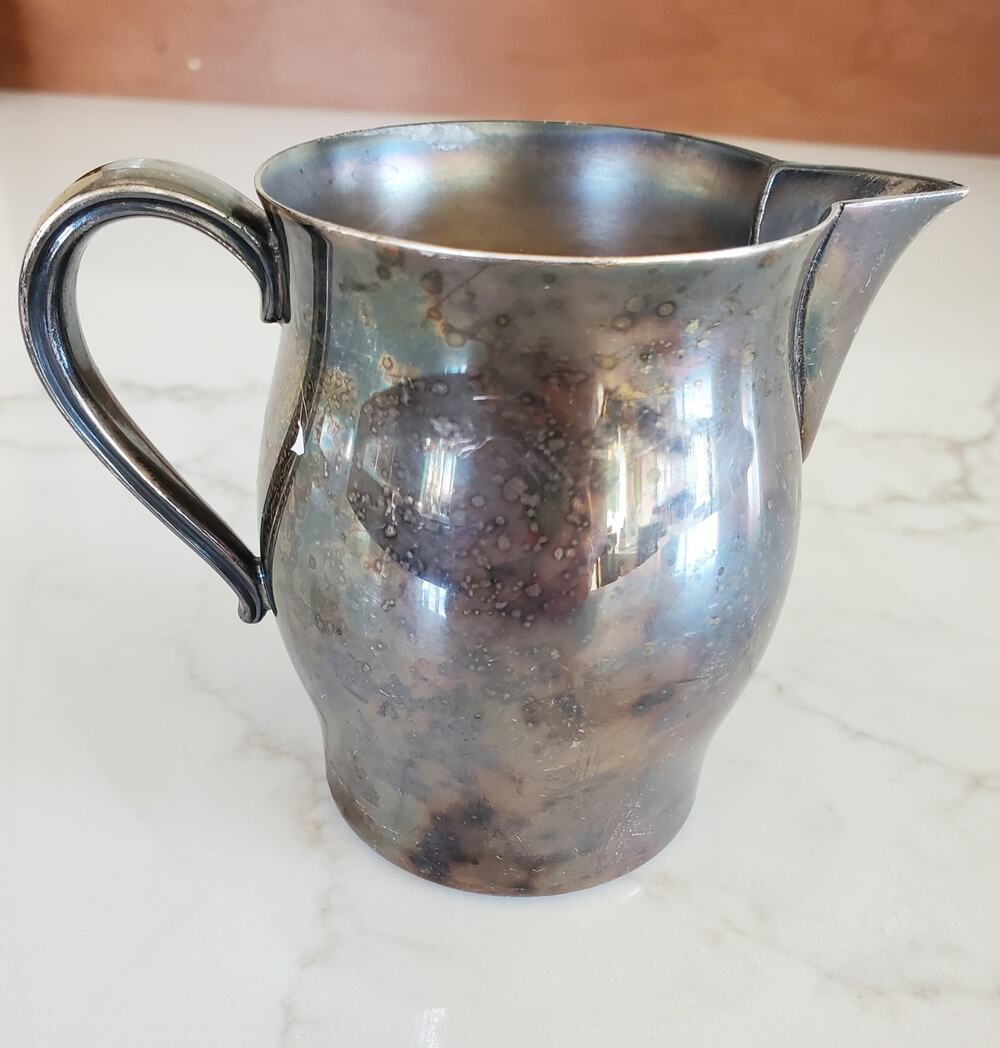 Wm Rogers Sterling Silver Plated Cream Pitcher Paul Revere Reproduction